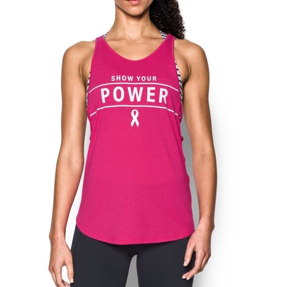 **2 for $20**🛍️Under Armour LIMITED EDITION Breast Cancer Awareness Tank Medium - Picture 1 of 11